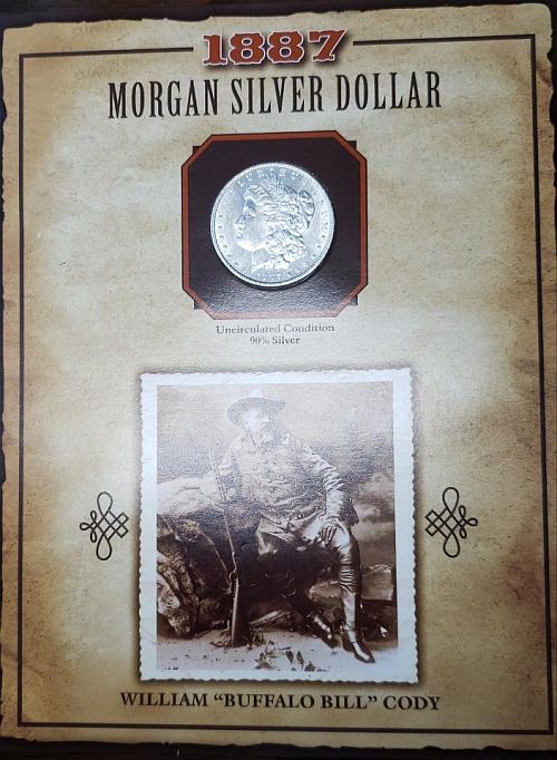 1887 Morgan Dollar, BU - Buffalo Bill Tribute